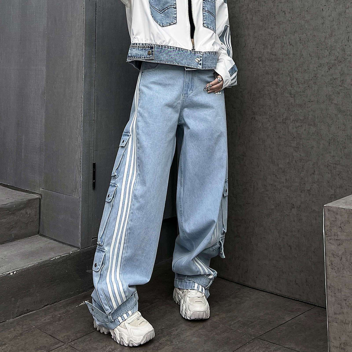 Adidas Wide-Leg Cargo Pants