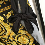 Versace Baroque Print Swimsuit and Sarong Set