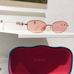 Gucci Embellished Oval Sunglasses