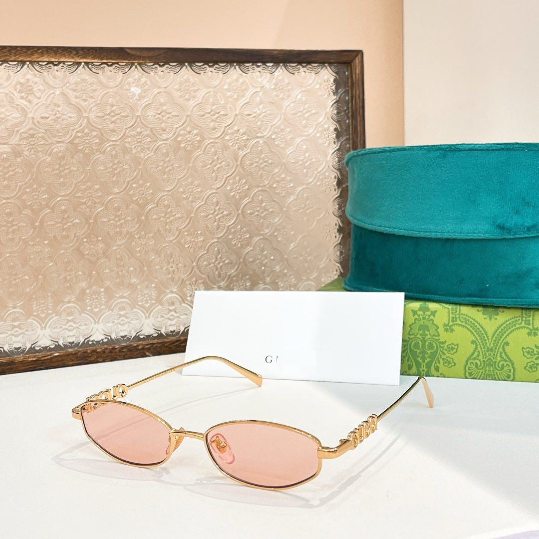 Gucci Embellished Oval Sunglasses