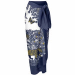 Tiger and Butterfly Print Swimsuit with Sarong