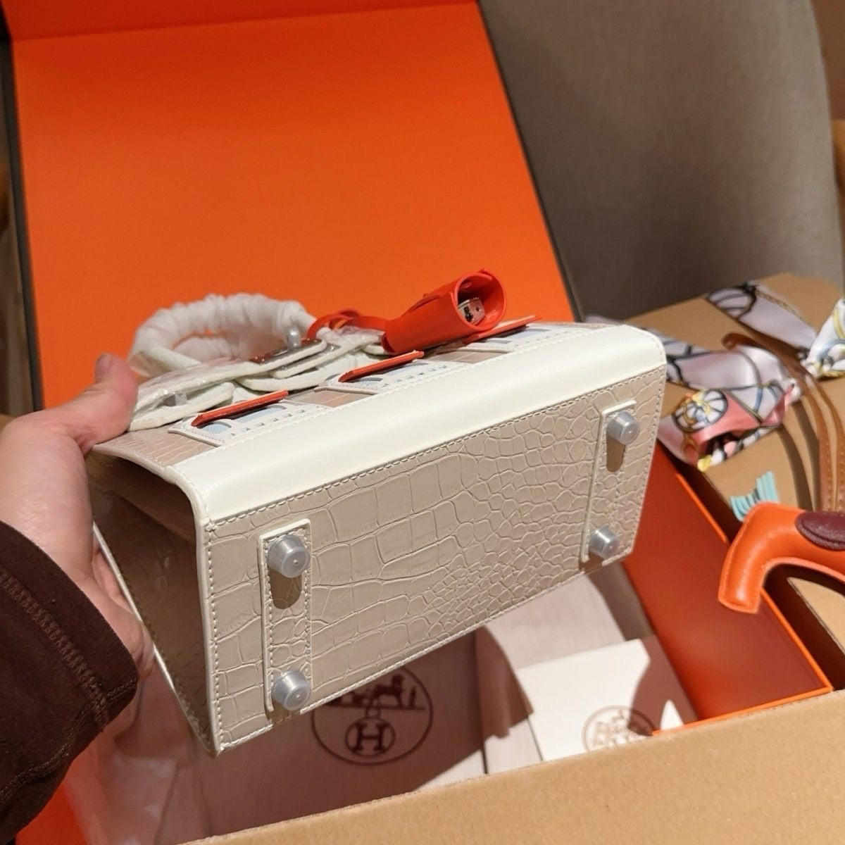 Hermès Birkin Faubourg Snow Matte Alligator