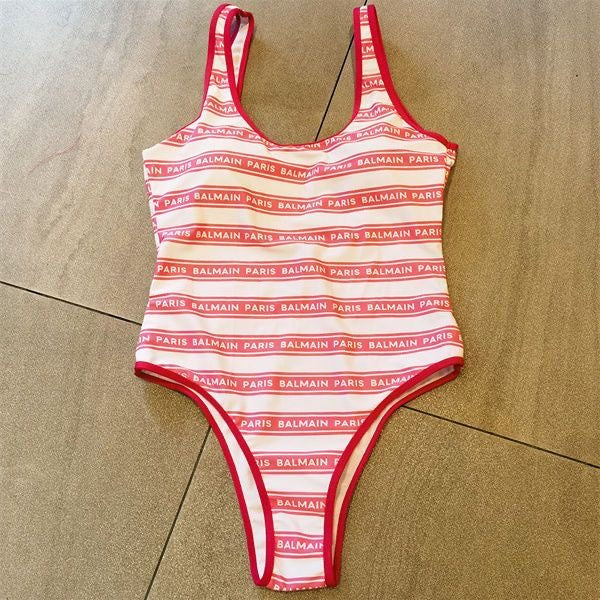 Balmain Striped Swimsuit