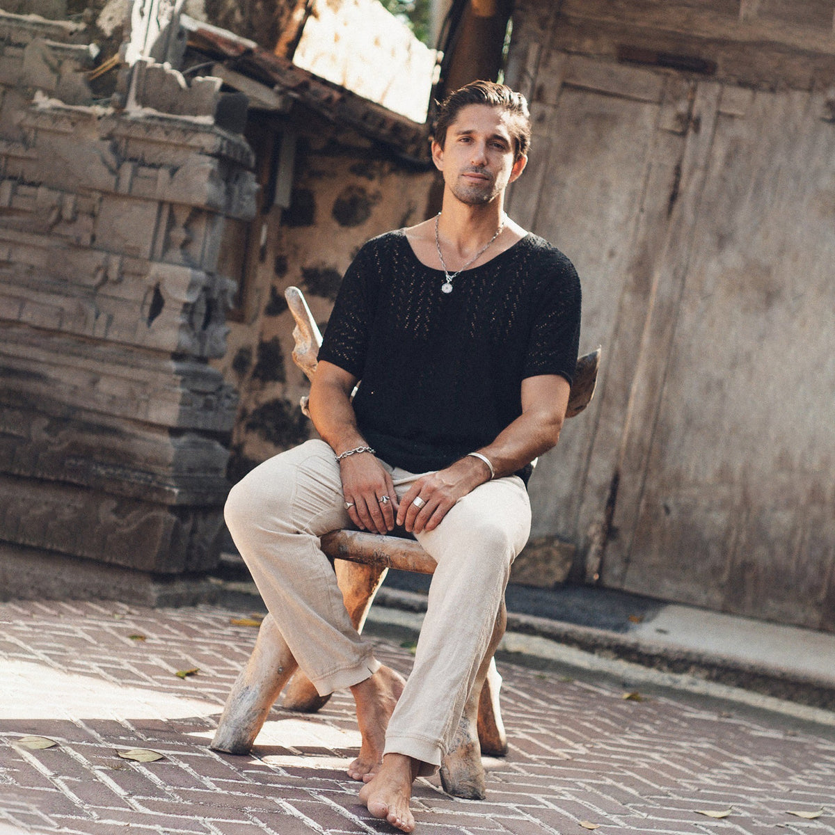 Black Knit Couple Set