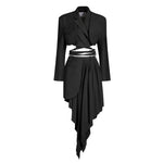 Deconstructed Blazer and Asymmetrical Skirt Set