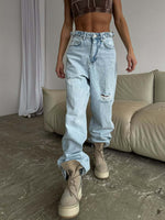 Distressed Light Wash Jeans
