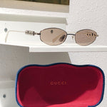 Gucci Embellished Oval Sunglasses