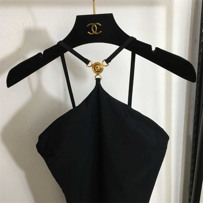 Versace Medusa Halter Swimsuit