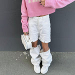 Distressed Convertible Jeans