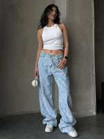 Edgy Distressed Wide-Leg Jeans