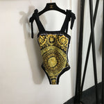 Versace Baroque Print Swimsuit and Sarong Set