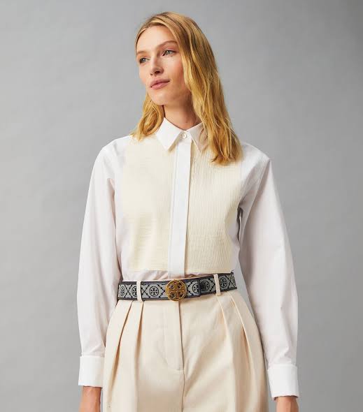 Tory Burch T Monogram Jacquard Belt