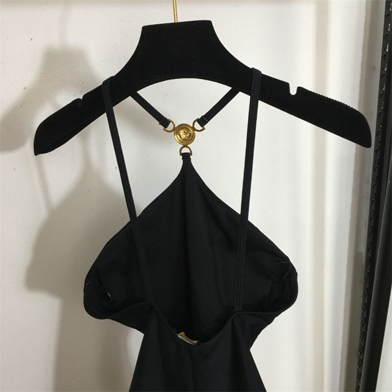 Versace Medusa Halter Swimsuit
