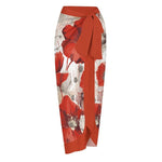 Floral Print Swimsuit with Sarong