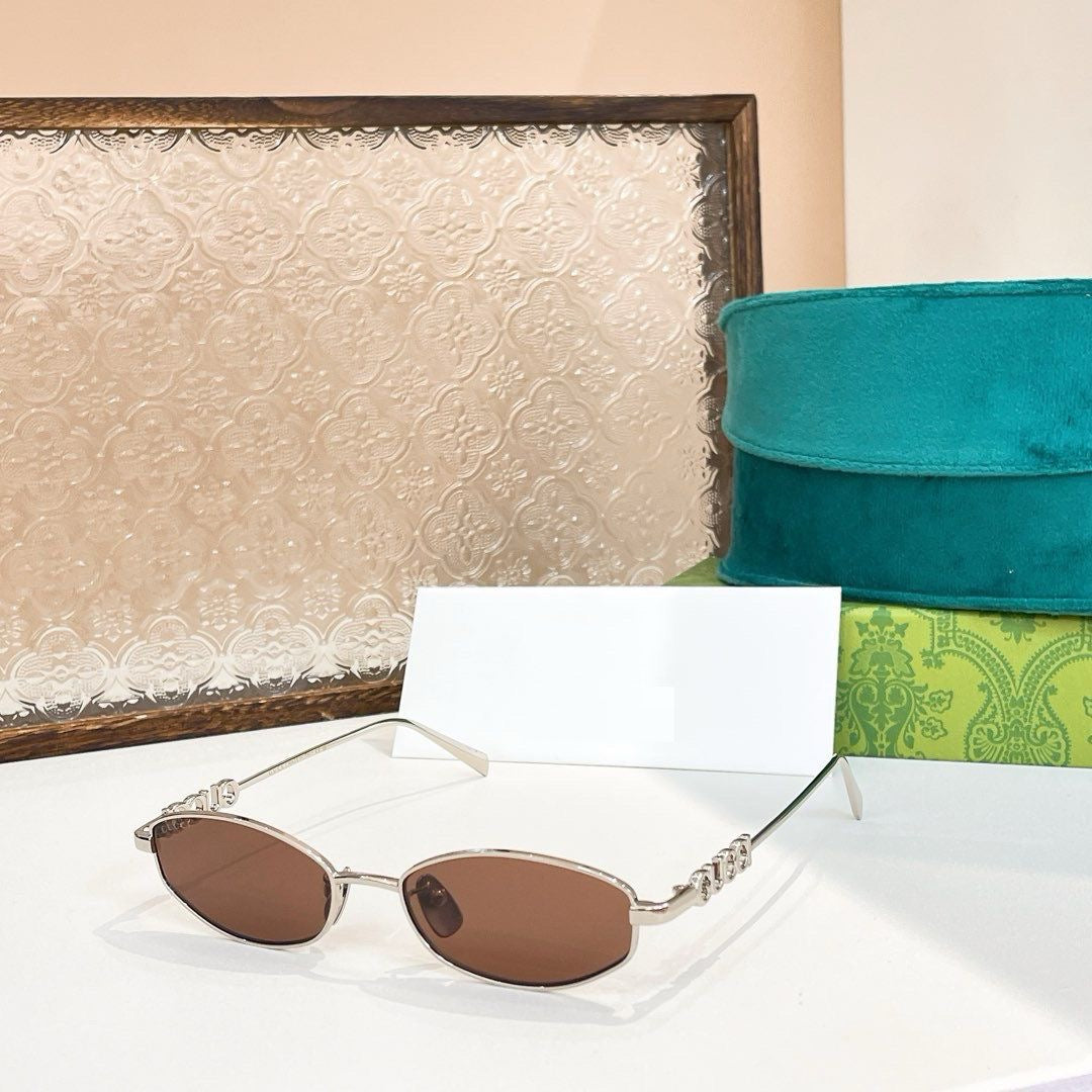 Gucci Embellished Oval Sunglasses