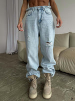 Distressed Light Wash Jeans