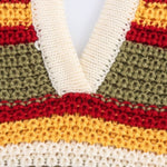 Striped Crochet Mini Dress