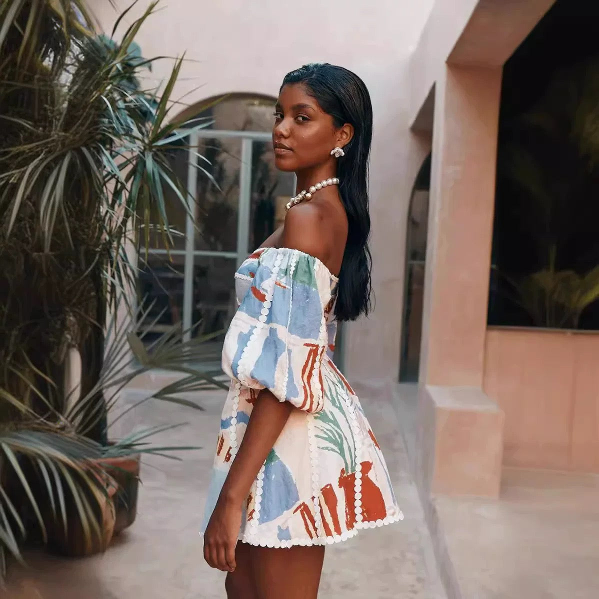 Off-Shoulder Mini Dress