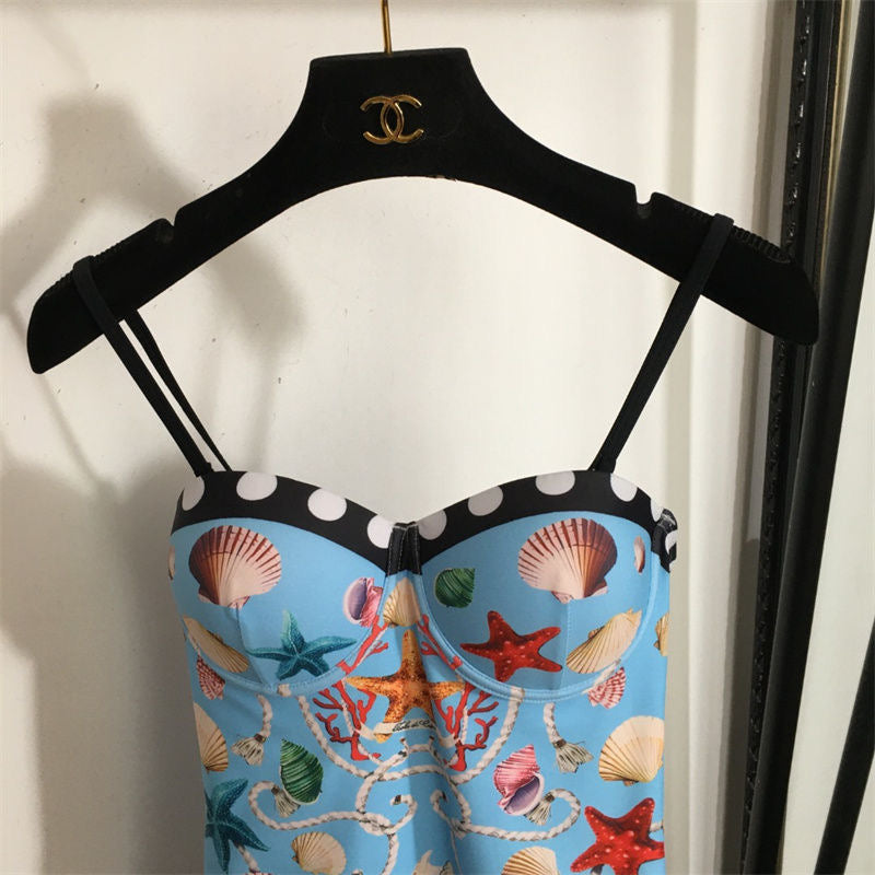 Dolce & Gabbana Shell Print Swimsuit