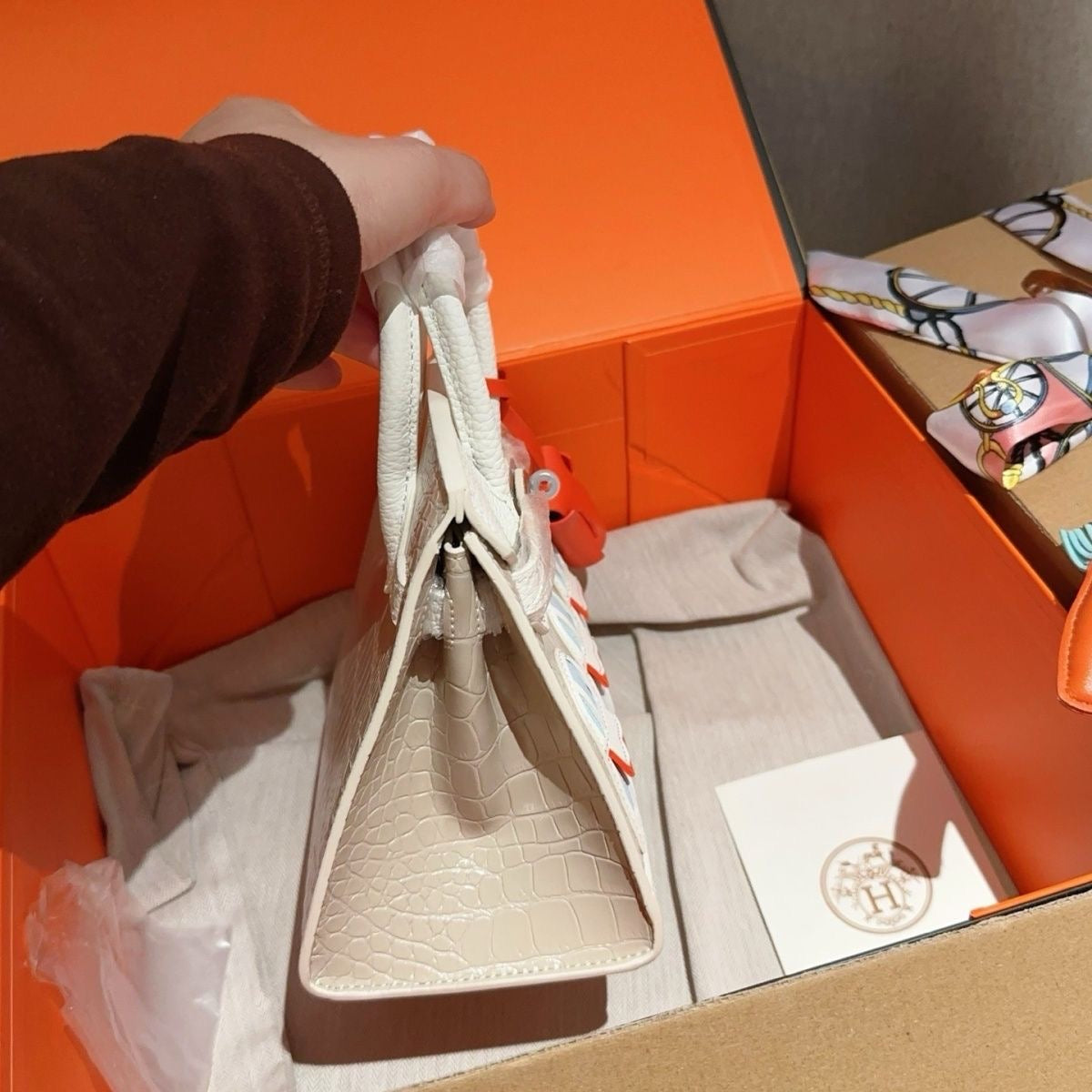 Hermès Birkin Faubourg Snow Matte Alligator