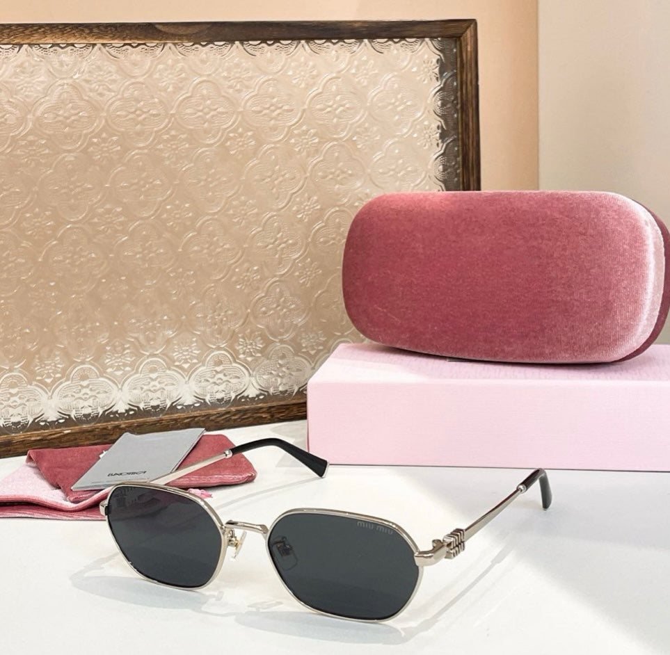 Miu Miu Geometric Frame Sunglasses