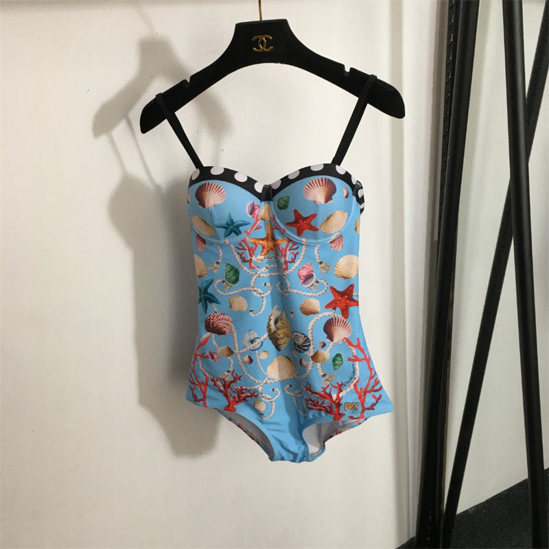 Dolce & Gabbana Shell Print Swimsuit