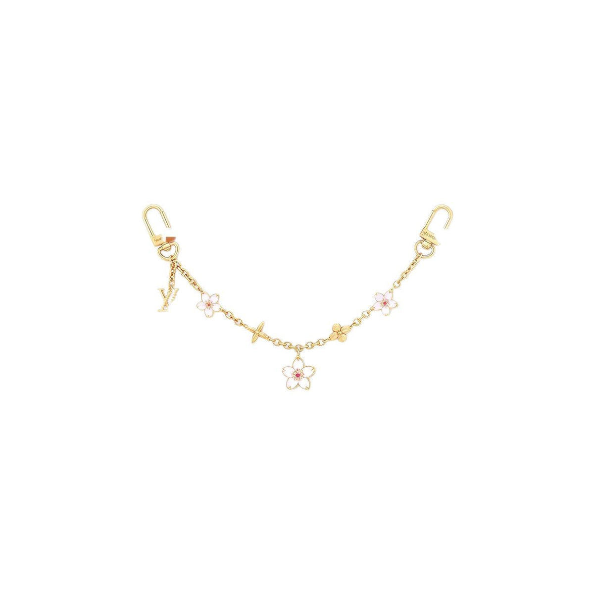 Louis Vuitton Chain with Pink Flowers