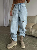 Distressed Light Wash Jeans
