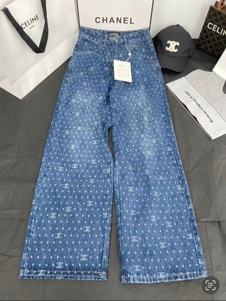 Chanel Wide-Leg Jeans