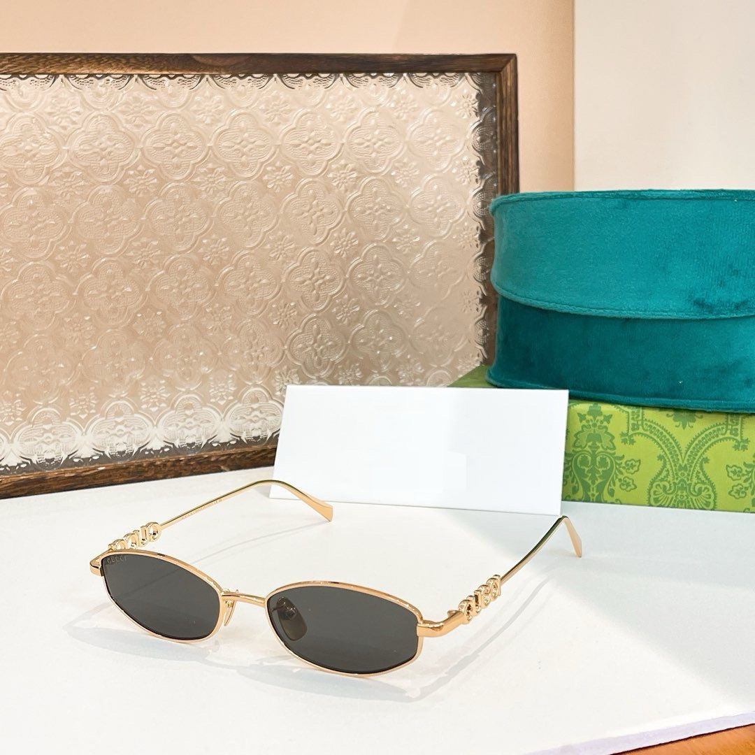 Gucci Embellished Oval Sunglasses