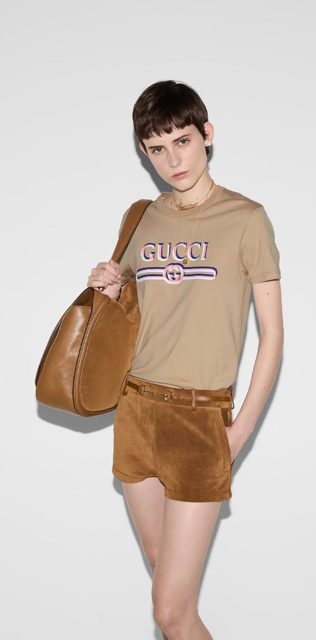 GUCCI PRINTED COTTON JERSEY T-SHIRT