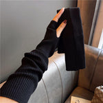 Long Ribbed Arm Warmers