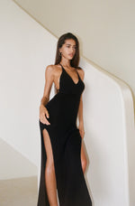 Elegant Knit Maxi Dresses with Thigh Slits