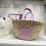 Celine Triomphe Woven Beach Bag