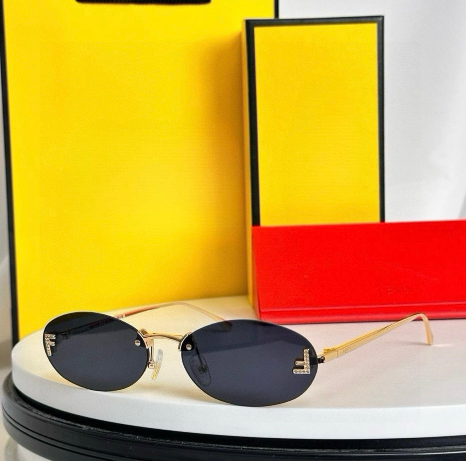 Fendi Crystal Oval Sunglasses