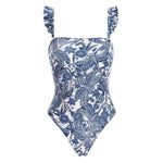Printed Swimsuit with Sarong