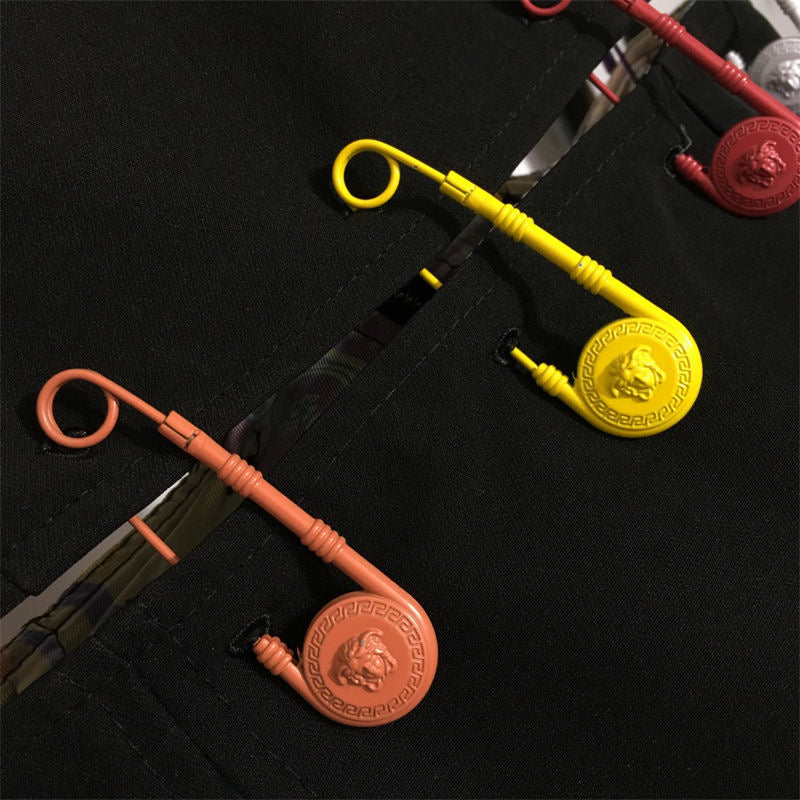 VERSACE Safety Pin Detail Mini Dress