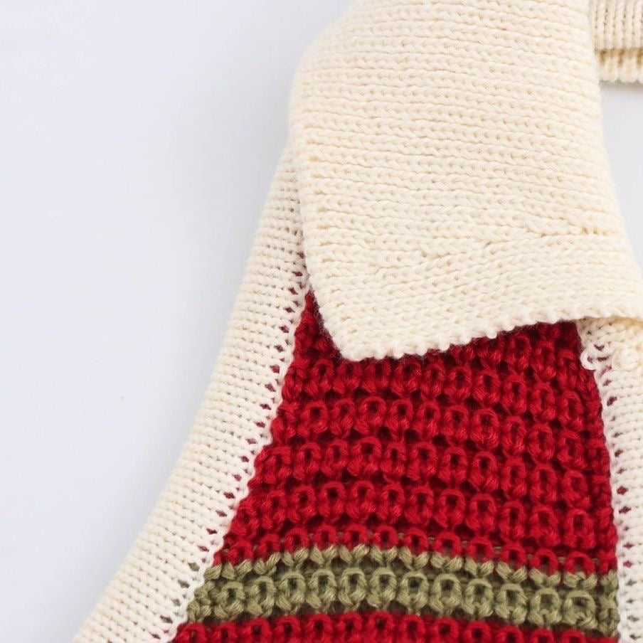 Striped Crochet Mini Dress