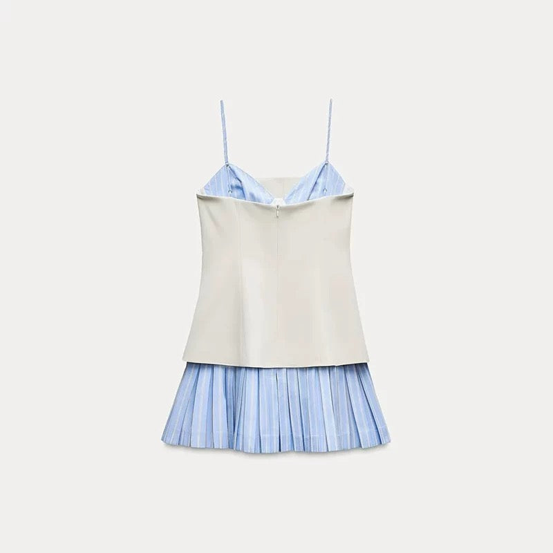 ZARA Pleated Corset Mini Dress