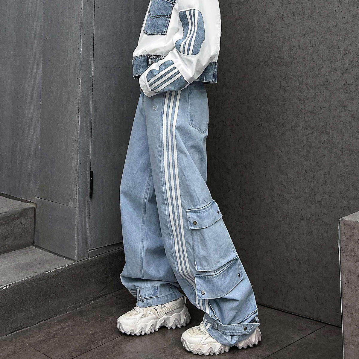 Adidas Wide-Leg Cargo Pants