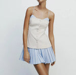 ZARA Pleated Corset Mini Dress