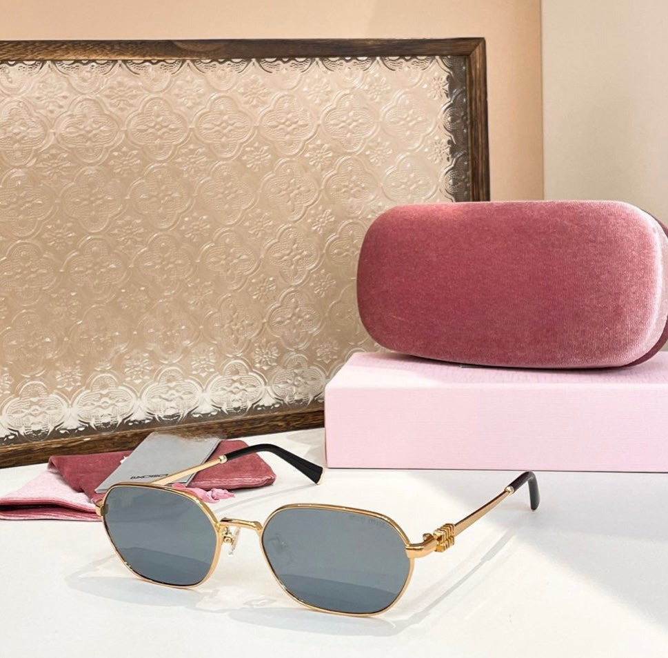 Miu Miu Geometric Frame Sunglasses