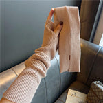 Long Ribbed Arm Warmers