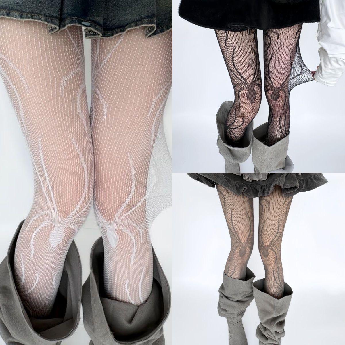 Goth Spiderweb Fishnet Tights