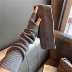 Long Ribbed Arm Warmers