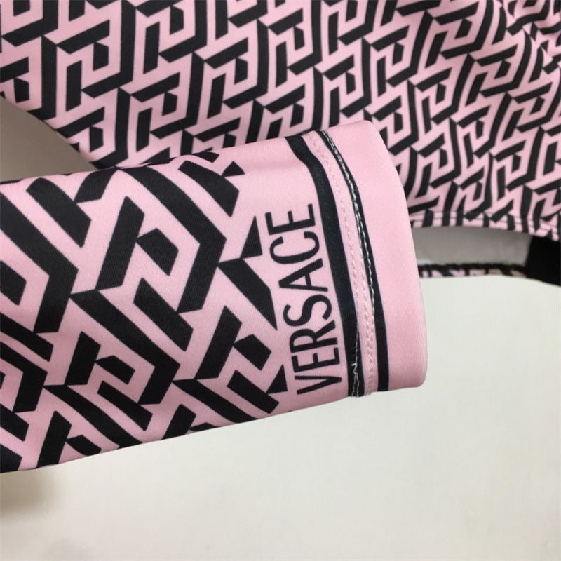 Versace Greca Medusa Long-Sleeve Swimsuit