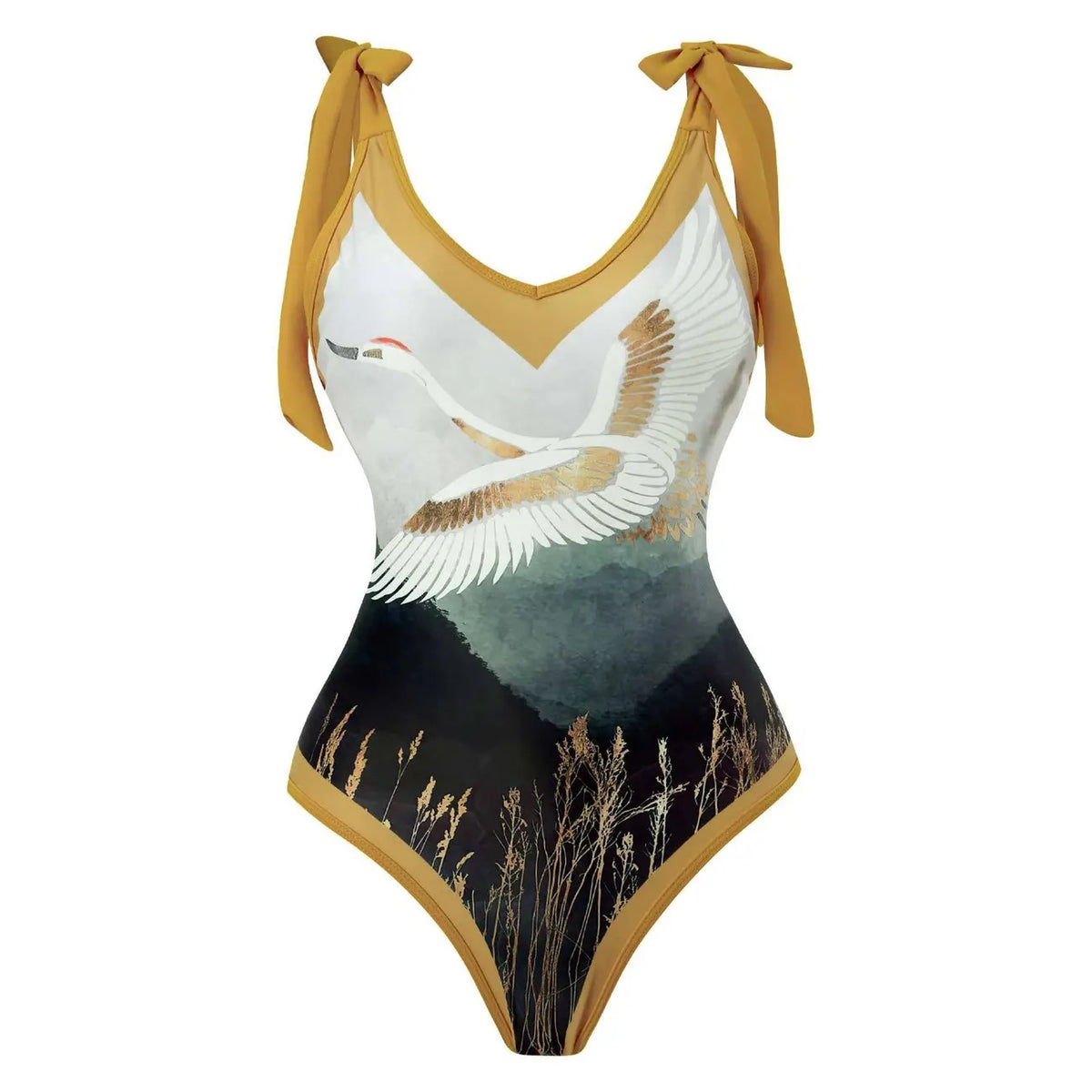 Printed Swimsuit with Sarong