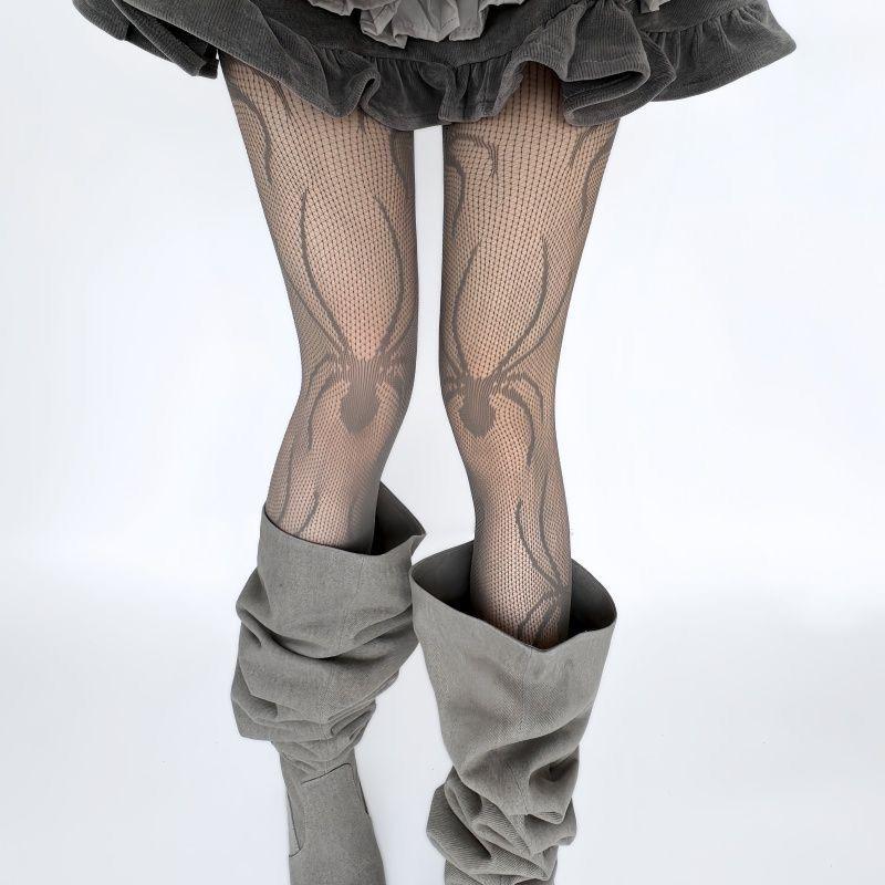 Goth Spiderweb Fishnet Tights