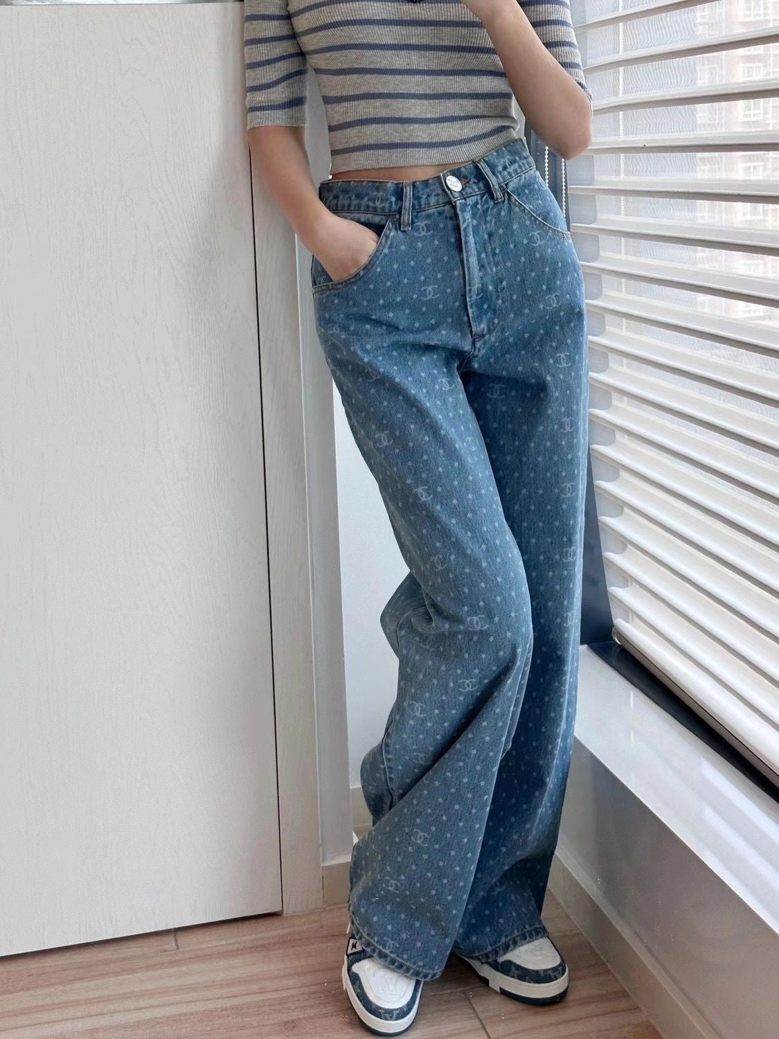 Chanel Wide-Leg Jeans