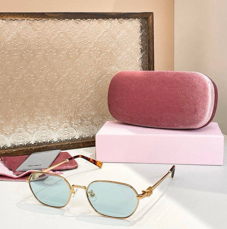Miu Miu Geometric Frame Sunglasses
